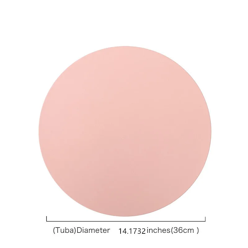 Insulation Oilproof Leather Placemat Western Food Mat Dining Tableware Table Mat Pads Bowl Cup Coaster Kitchen Accessorie