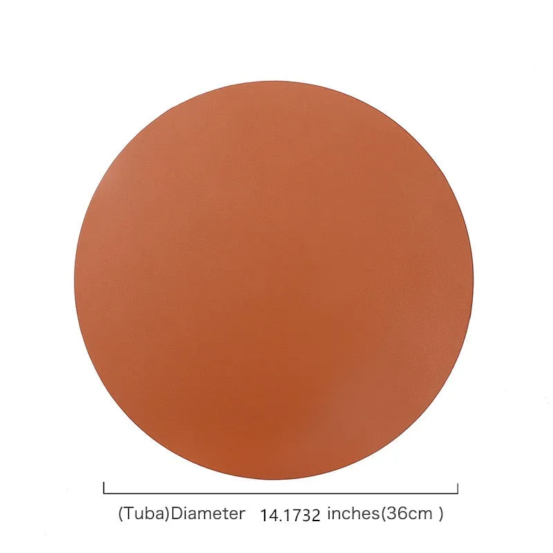 Insulation Oilproof Leather Placemat Western Food Mat Dining Tableware Table Mat Pads Bowl Cup Coaster Kitchen Accessorie