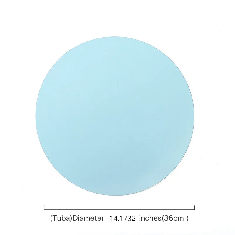 Insulation Oilproof Leather Placemat Western Food Mat Dining Tableware Table Mat Pads Bowl Cup Coaster Kitchen Accessorie