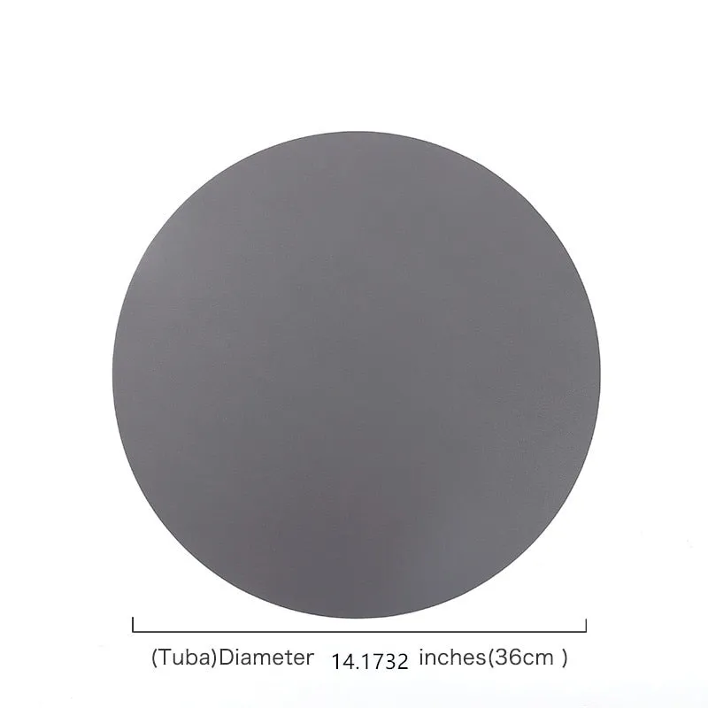 Insulation Oilproof Leather Placemat Western Food Mat Dining Tableware Table Mat Pads Bowl Cup Coaster Kitchen Accessorie