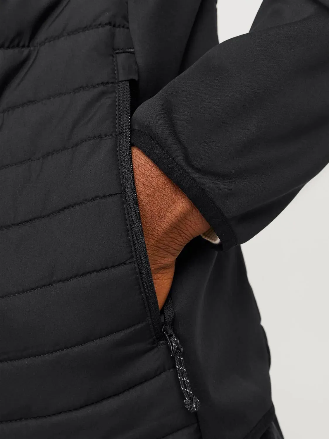 Jack Jones Multi Quilted Jacket Black