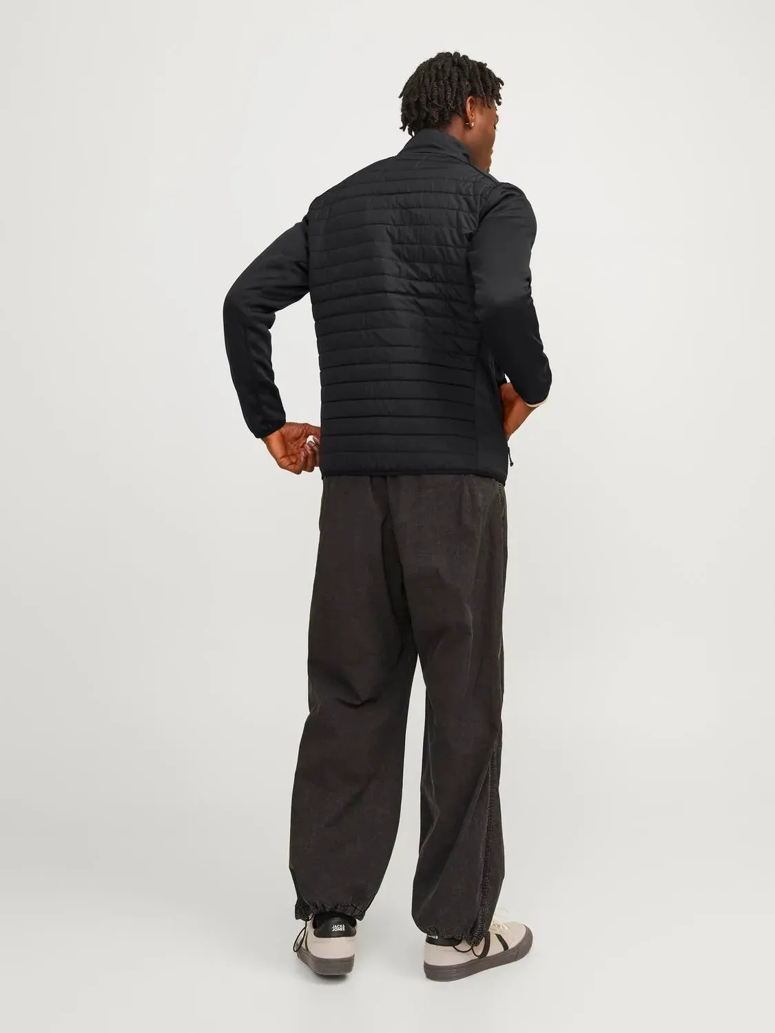 Jack Jones Multi Quilted Jacket Black