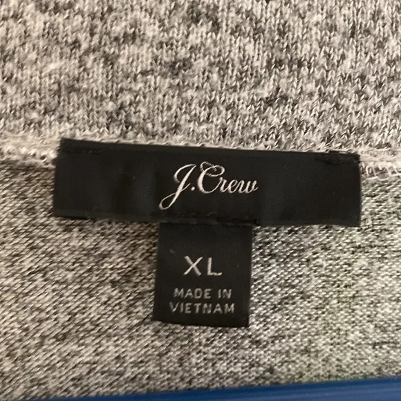 J.Crew Women’s Gray Faux Wrap Lightweight Long Sleeve Sweater Pullover Sz XLarge