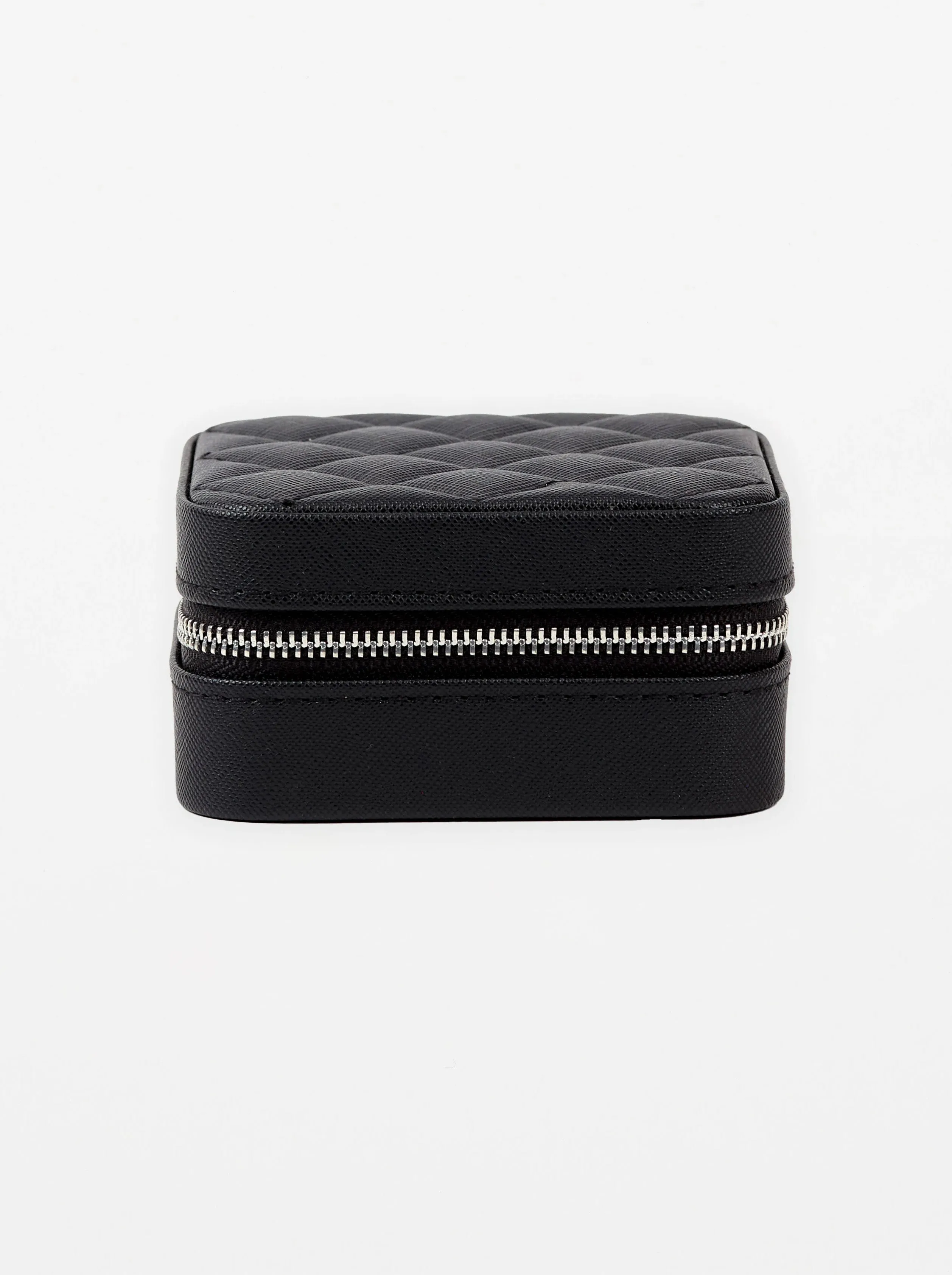 Jewel Box - Black Quilted Large Square