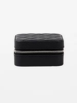 Jewel Box - Black Quilted Large Square