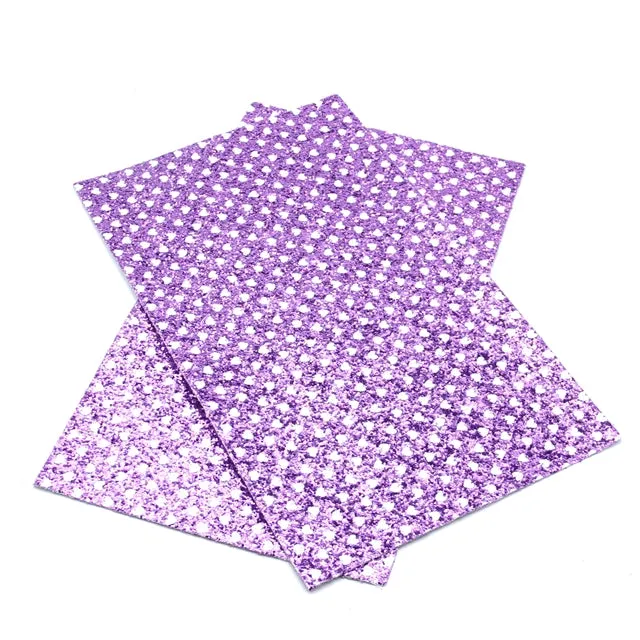Jewel-Tone CHUNKY GLITTER ~ Amethyst Purple White Polka Dot HEARTS ~ 20 x 34cm