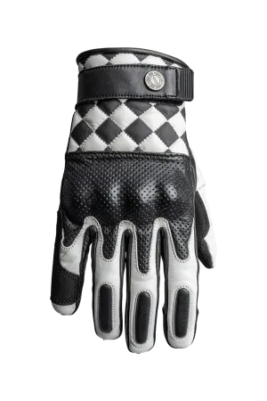 JOHN DOE TRACKER RACE GLOVES BLACK/WHITE. CE godkjente mc hansker.