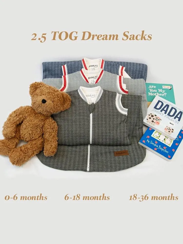 Juddlies - 2.5 Tog Dream Sack Baby Sleeping Bag - Lake Blue - Organic Cottage Collection