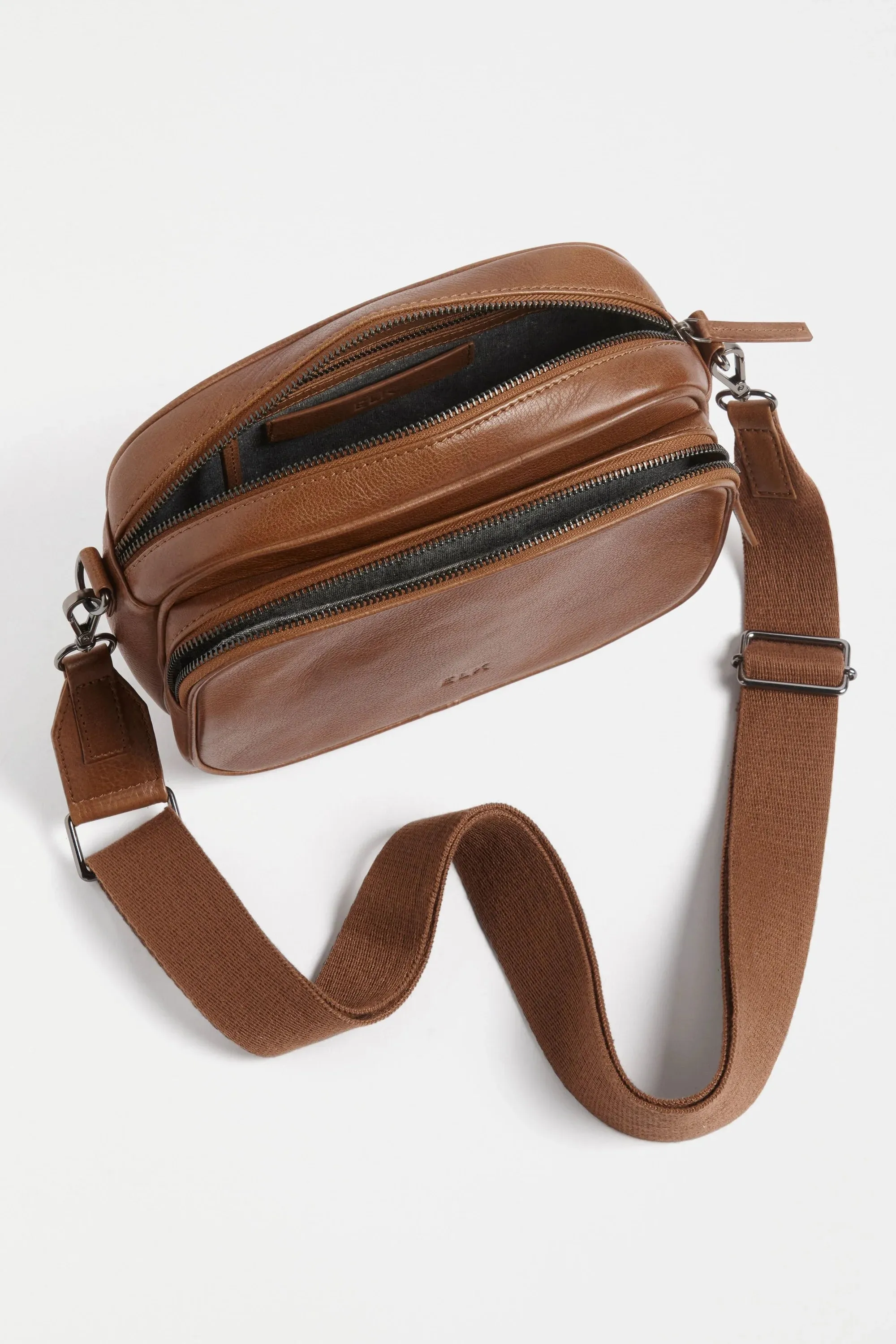 Kassel Leather Crossbody Bag Tan