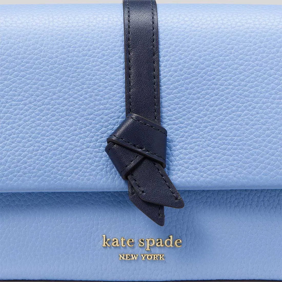 KATE SPADE Knott Colorblocked Flap Chain Crossbody Bag Genie Blue RB-KH171