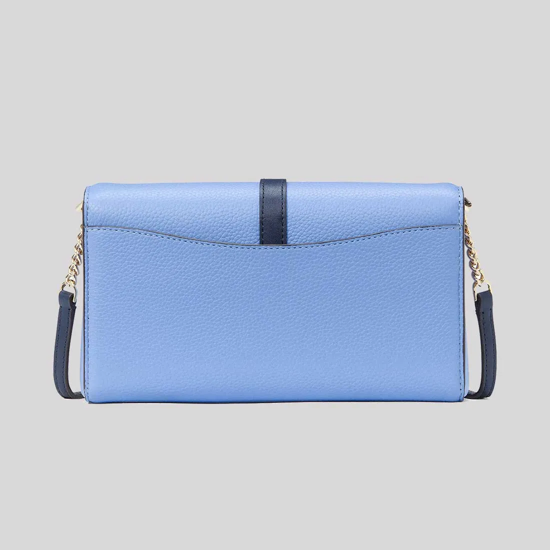 KATE SPADE Knott Colorblocked Flap Chain Crossbody Bag Genie Blue RB-KH171