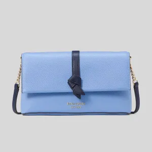 KATE SPADE Knott Colorblocked Flap Chain Crossbody Bag Genie Blue RB-KH171