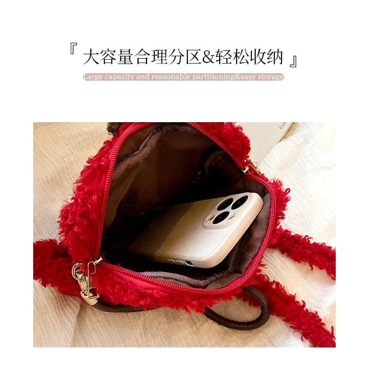 Kawaii Knitted Apple Shoulder Bag 🍏✨ - Trendy Tote & Crossbody for Stylish Women!💖👜