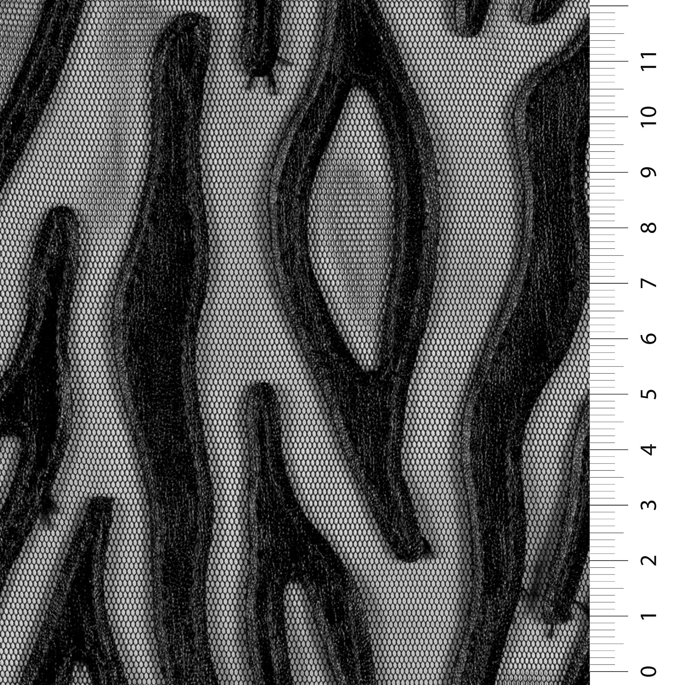 Kawasaki Style Laser Cut Faux Leather Embroidered Fabric