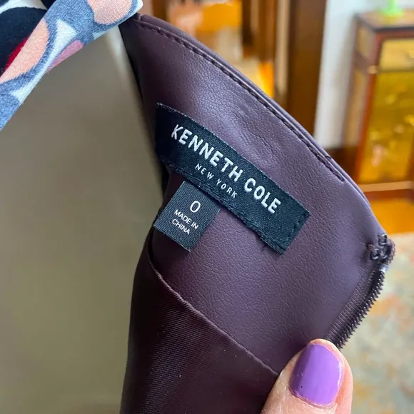 Kenneth Cole NY Faux Leather light purple skirt