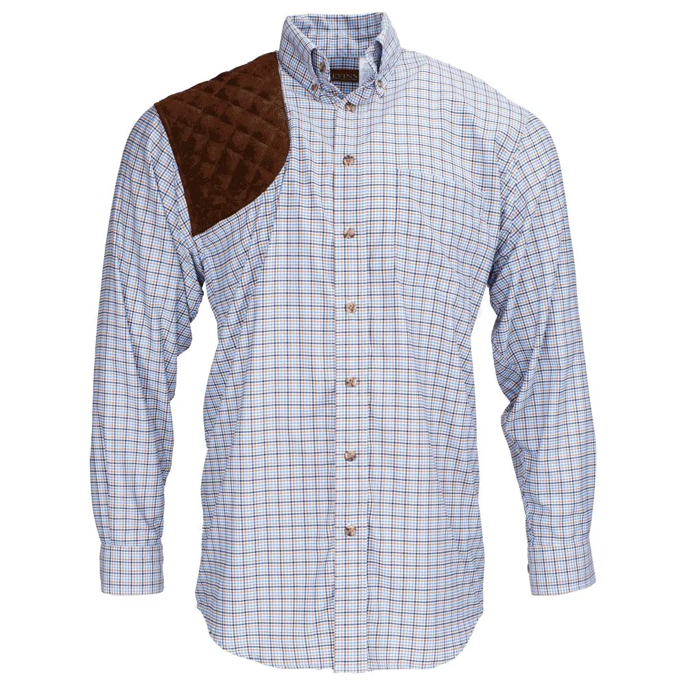 Kevin's Blue/Brown Multi Performance Tattersall Right Hand Long Sleeve Shooting Shirt