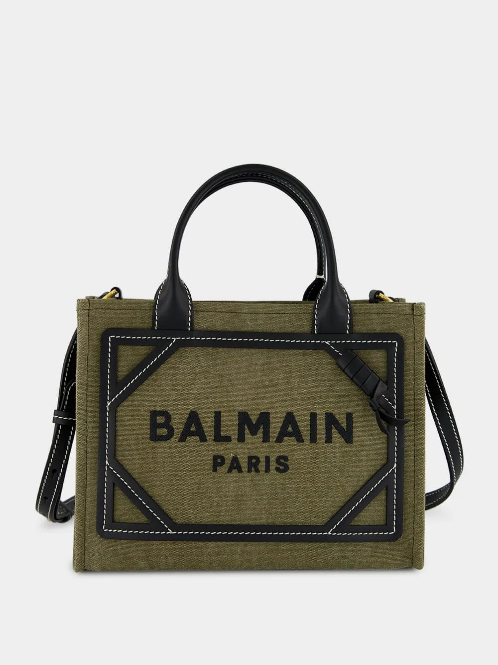 Khaki B-Army Small Tote Bag