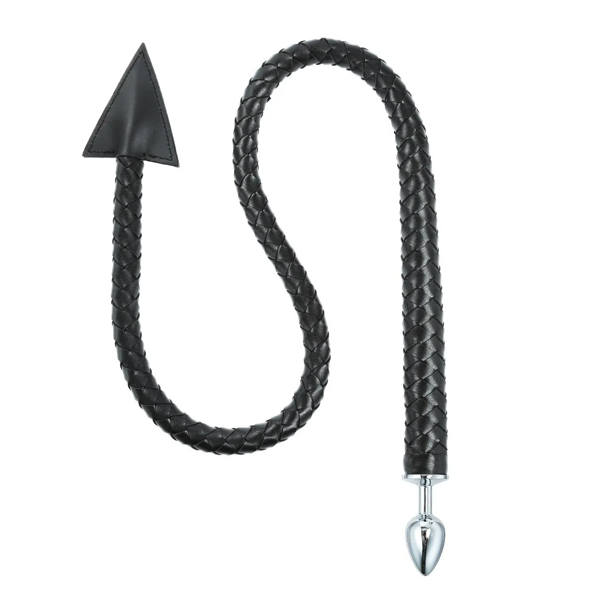 Kiotos - Buttplug en Zweep inéén - Devil Tail Buttplug en Gevlochten Singletail 2-in-1 -
