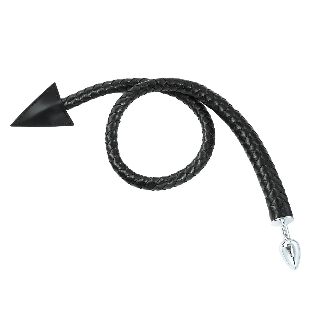 Kiotos - Buttplug en Zweep inéén - Devil Tail Buttplug en Gevlochten Singletail 2-in-1 -