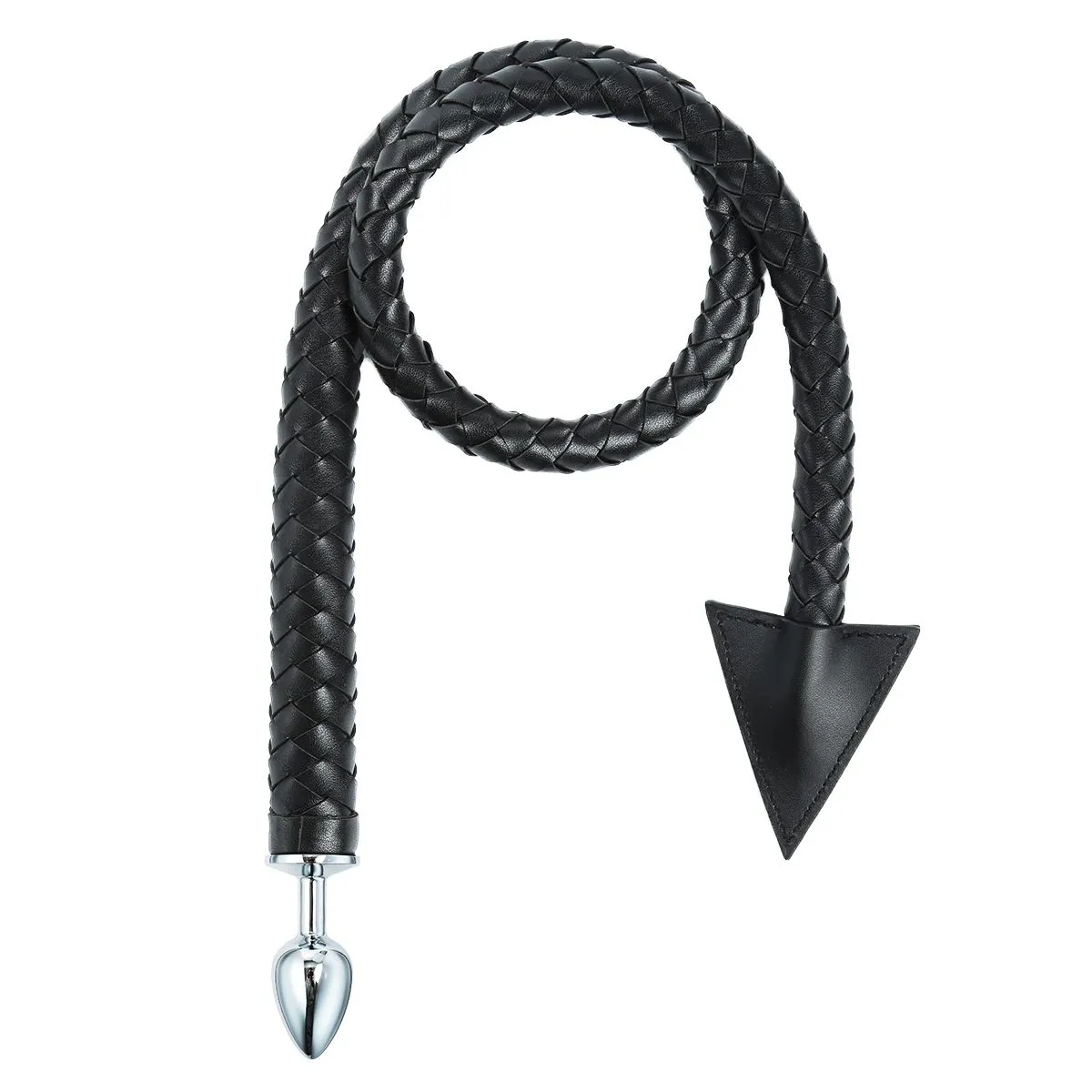 Kiotos - Buttplug en Zweep inéén - Devil Tail Buttplug en Gevlochten Singletail 2-in-1 -