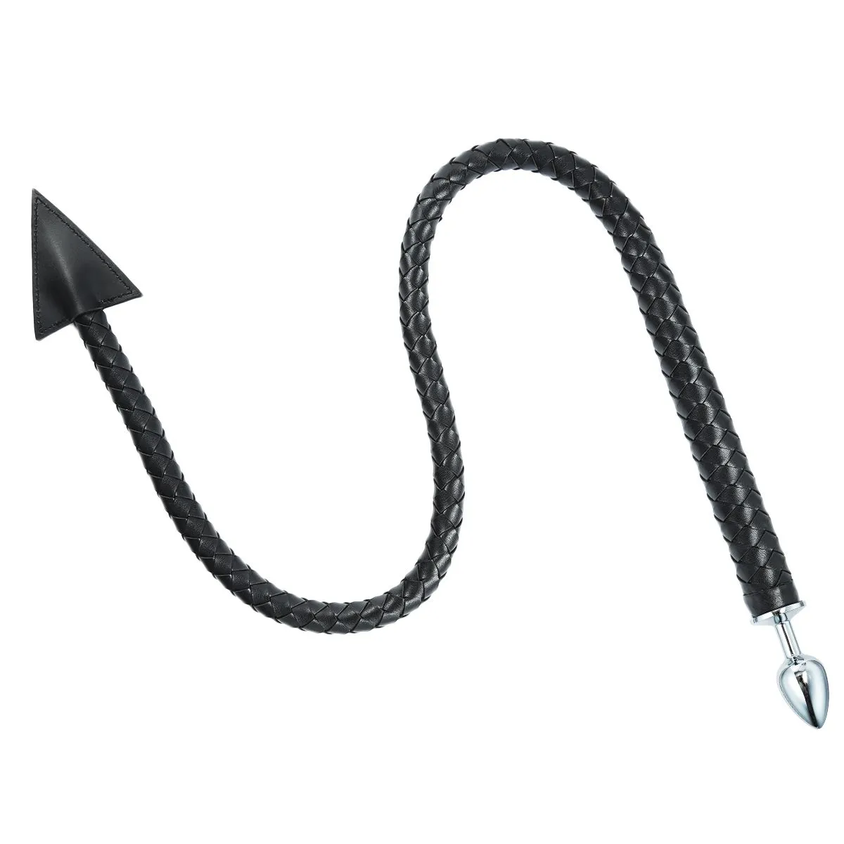 Kiotos - Buttplug en Zweep inéén - Devil Tail Buttplug en Gevlochten Singletail 2-in-1 -