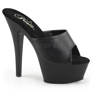 KISS-201  Black Faux Leather/Black Matte