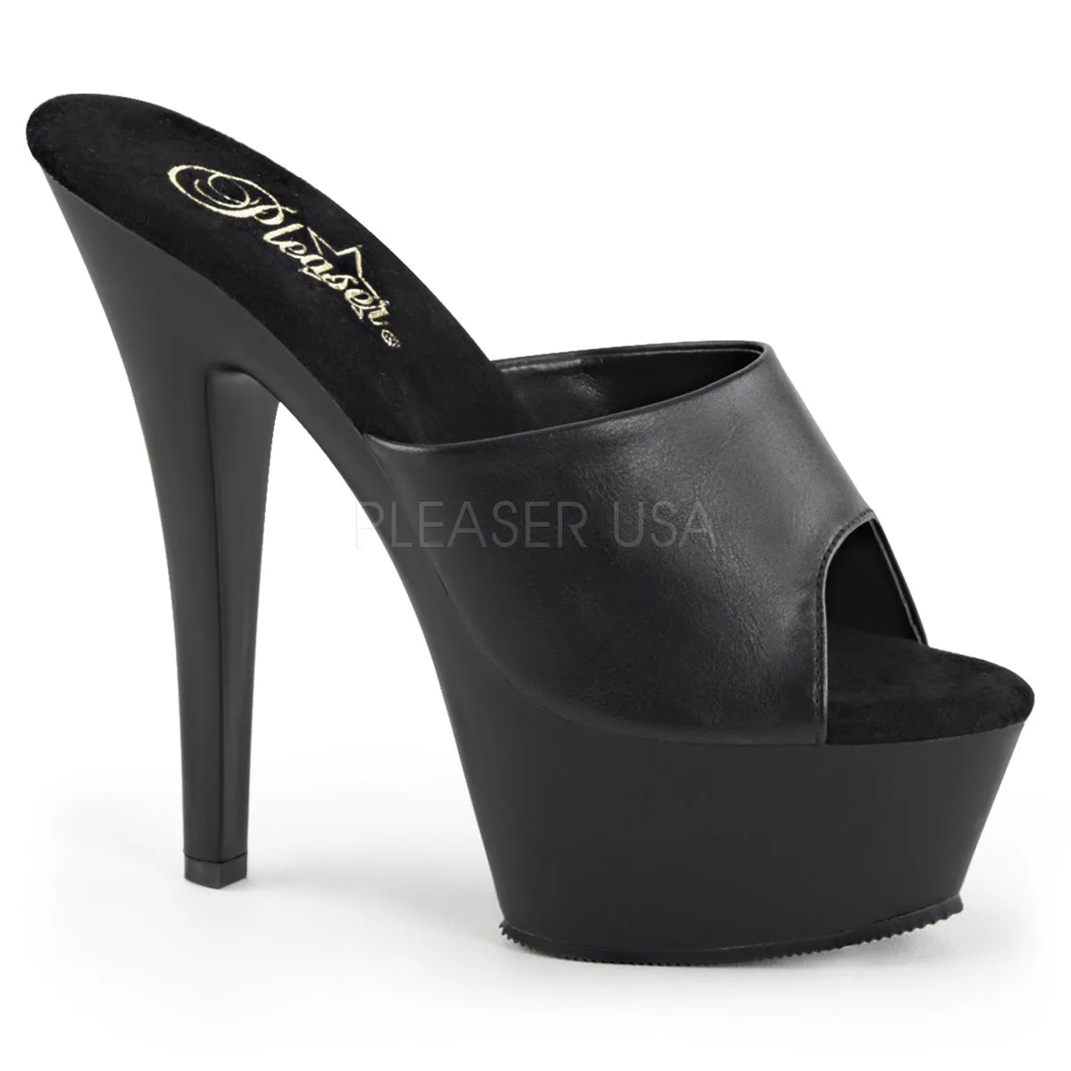 KISS-201  Black Faux Leather/Black Matte