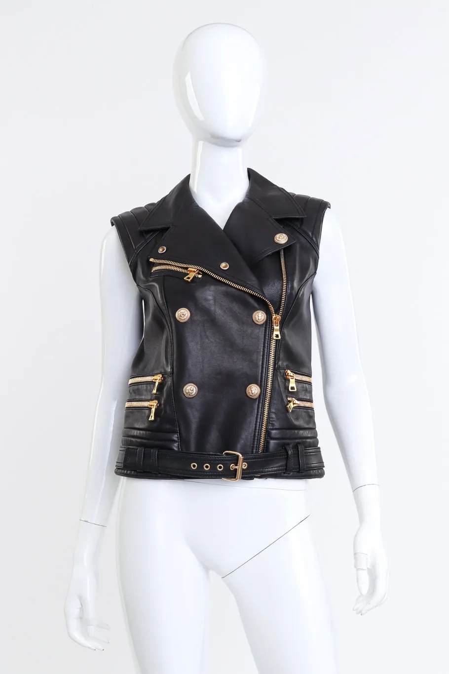 Leather Biker Vest