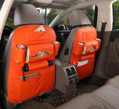 Leather Car Seat Back Organizer