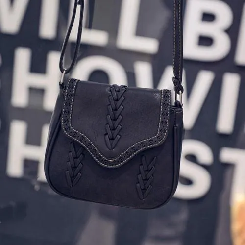 Leather Crossbody With V Stitching