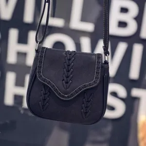 Leather Crossbody With V Stitching