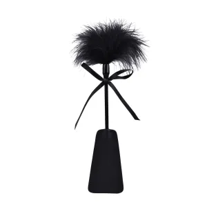 Leather SM Whip Paddle Feather Tickler Spanking Toy-Black