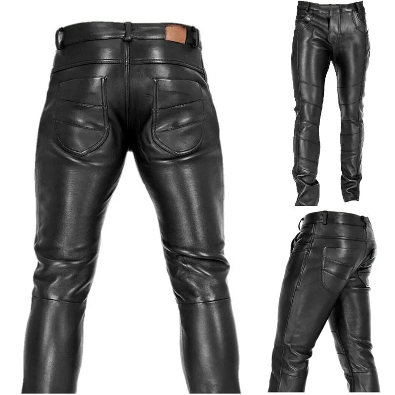 Leather Titan™ | Men's Tough PU Leather Pants | Durable, Water-Resistant, Stylish Design for Everyday Wear