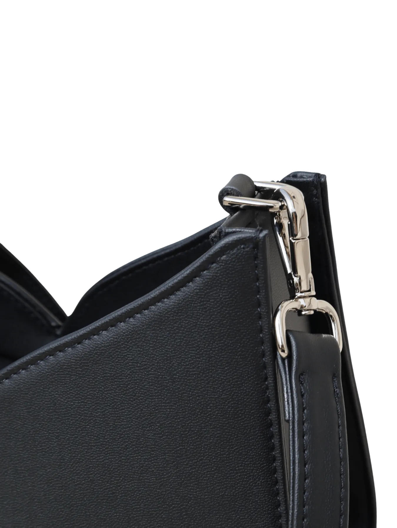Lerisa Grape Leather Vegan Crossbody Bag | Black