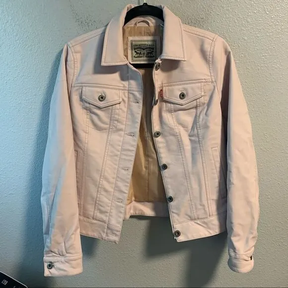 Levi’s Rose Faux Leather Trucker Jacket