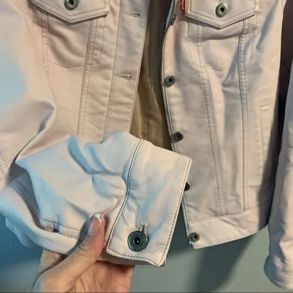Levi’s Rose Faux Leather Trucker Jacket