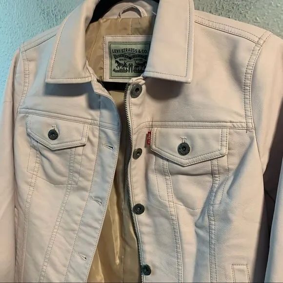 Levi’s Rose Faux Leather Trucker Jacket