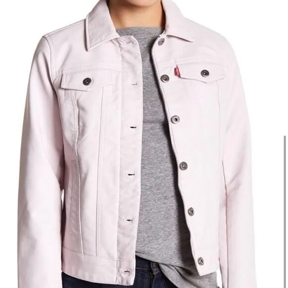 Levi’s Rose Faux Leather Trucker Jacket