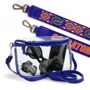 Lexi Clear Purse with Patterned Shoulder Straps - Florida