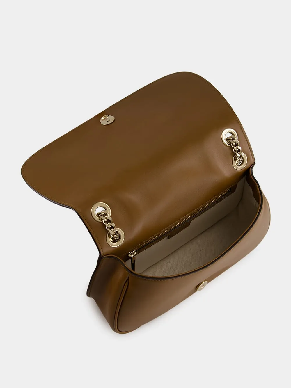 Light Brown Suede Blondie Medium Shoulder Bag