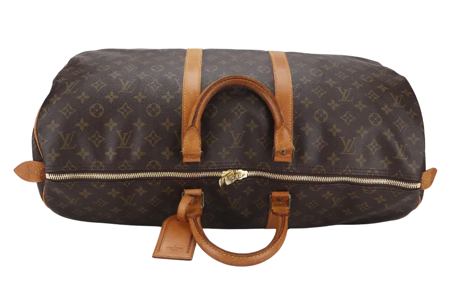 LOUIS VUITTON KEEPALL 55 MONOGRAM CANVAS GOLD HARDWARE WITH DUST COVER