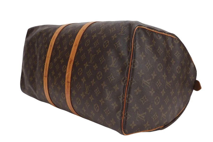 LOUIS VUITTON KEEPALL 55 MONOGRAM CANVAS GOLD HARDWARE WITH DUST COVER