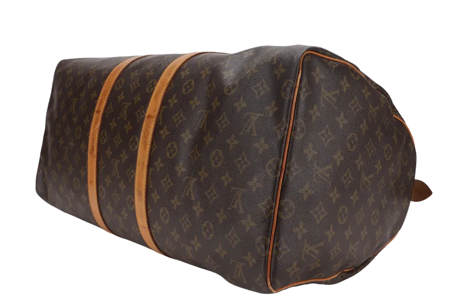 LOUIS VUITTON KEEPALL 55 MONOGRAM CANVAS GOLD HARDWARE WITH DUST COVER