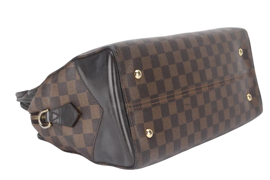 LOUIS VUITTON KENSINGTON BOWLING BAG (N41505) MM DAMIER EBENE GOLD HARDWARE WITH DUST COVER AND BOX