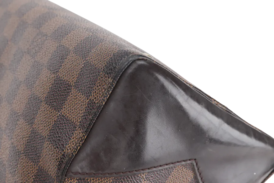 LOUIS VUITTON KENSINGTON BOWLING BAG (N41505) MM DAMIER EBENE GOLD HARDWARE WITH DUST COVER AND BOX