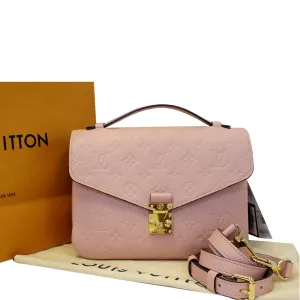 LOUIS VUITTON Metis Pochette Empreinte Crossbody Bag Rose Poudre