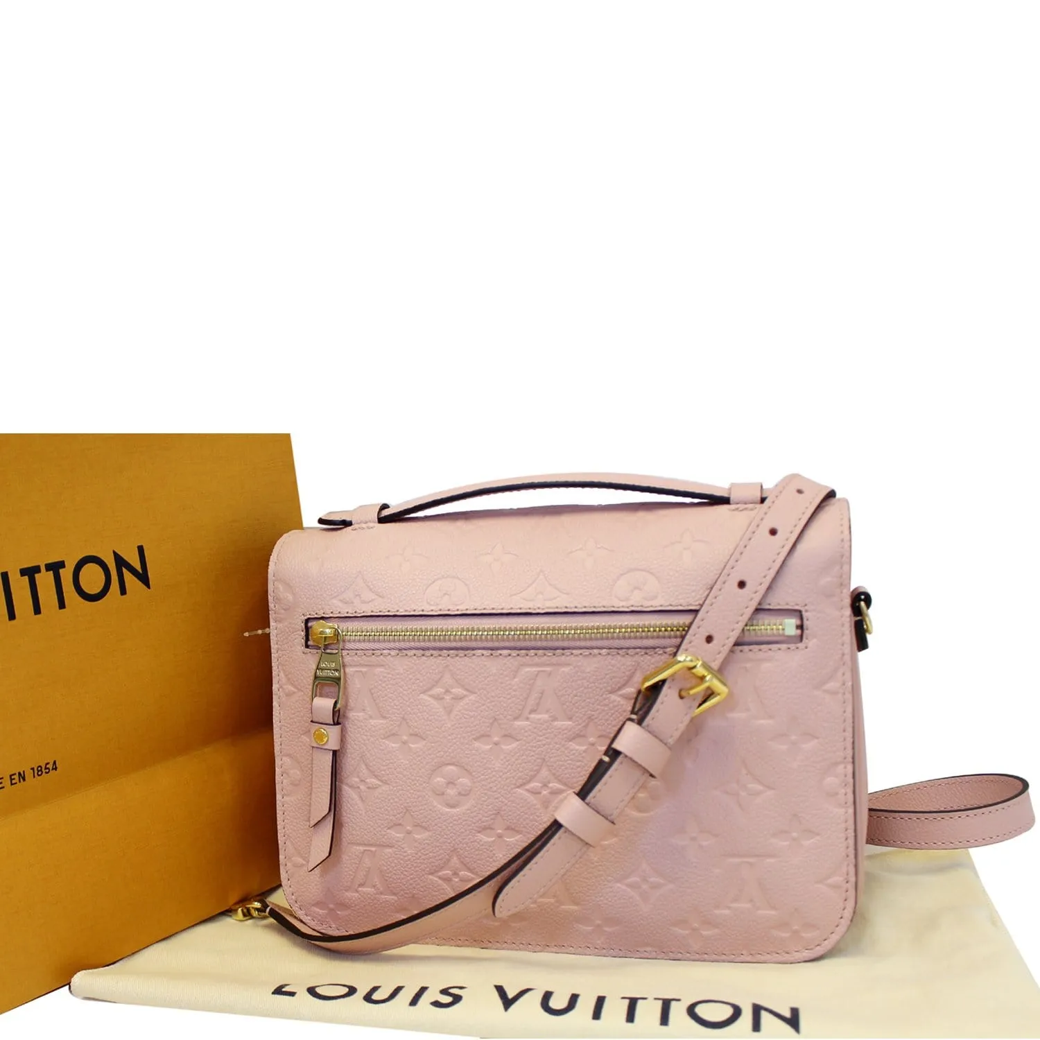 LOUIS VUITTON Metis Pochette Empreinte Crossbody Bag Rose Poudre