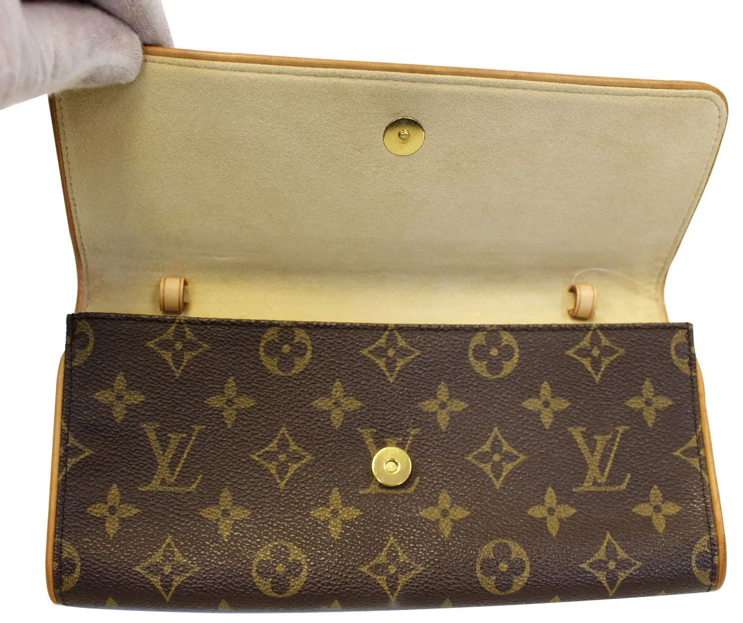 LOUIS VUITTON Monogram Canvas Pochette Twin GM Crossbody Bag