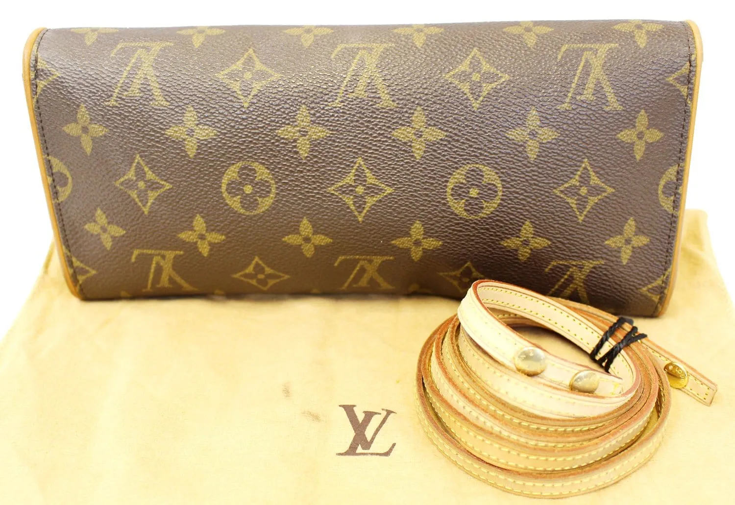 LOUIS VUITTON Monogram Canvas Pochette Twin GM Crossbody Bag