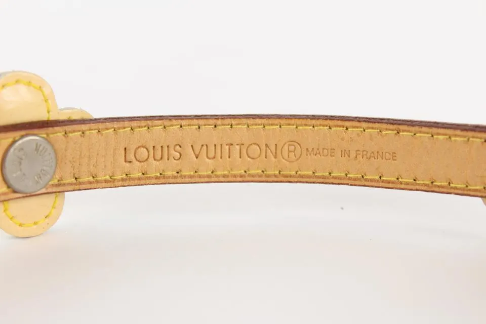 Louis Vuitton Multicolor Vernis Fleur x Vachetta Leather Belt Strap Bracelet 16LVS12